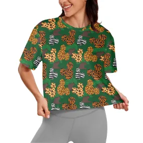 Disney Animal Prints Women's Cropped T-shirt