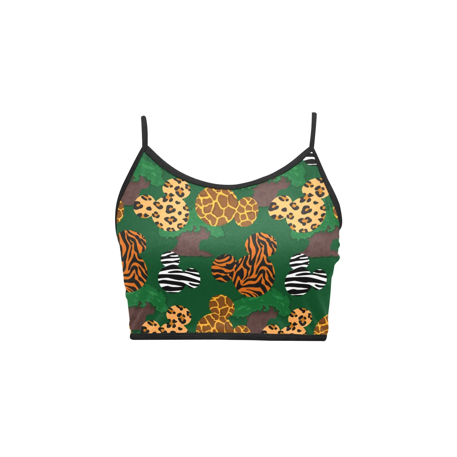 Disney Animal Prints Women's Spaghetti Strap Crop Top