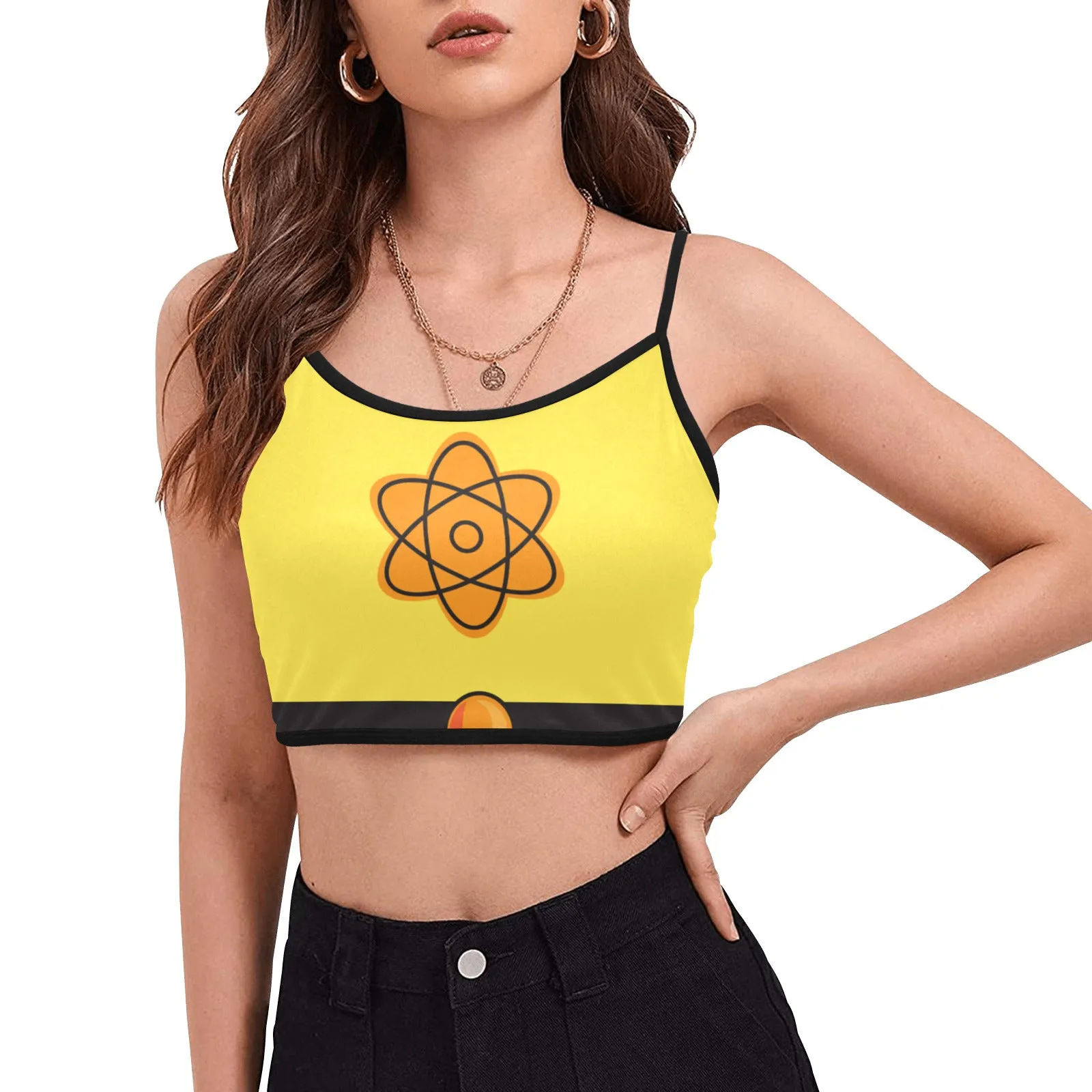 Disney Goofy Movie Powerline Women's Spaghetti Strap Crop Top