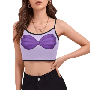 Disney Little Mermaid Ariel Women's Spaghetti Strap Crop Top