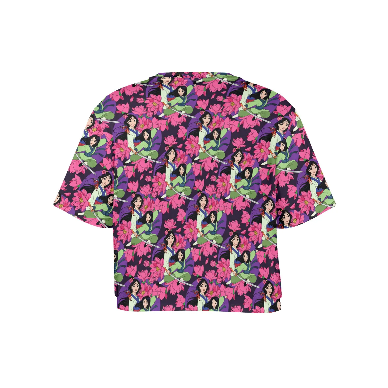 Disney Mulan Blooming Flowers Women's Cropped T-shirt