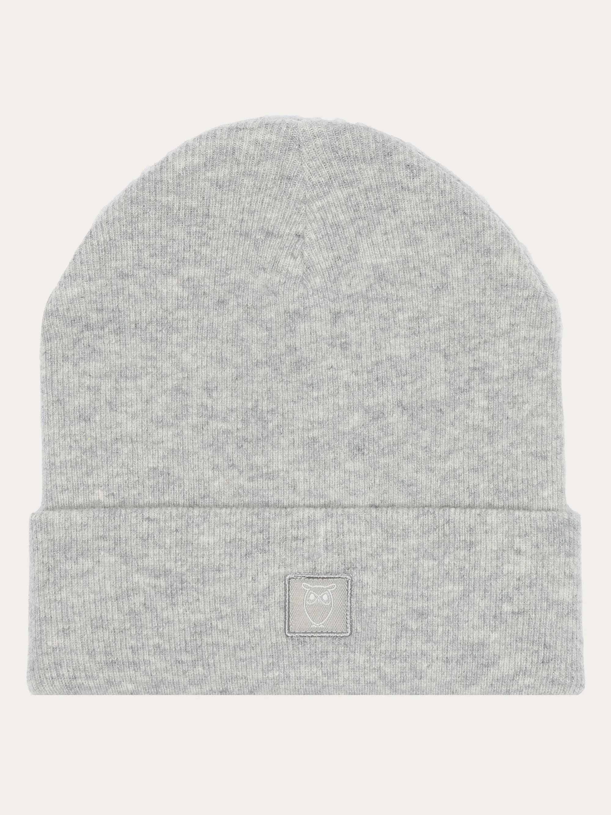 Double layer wool beanie - Grey Melange