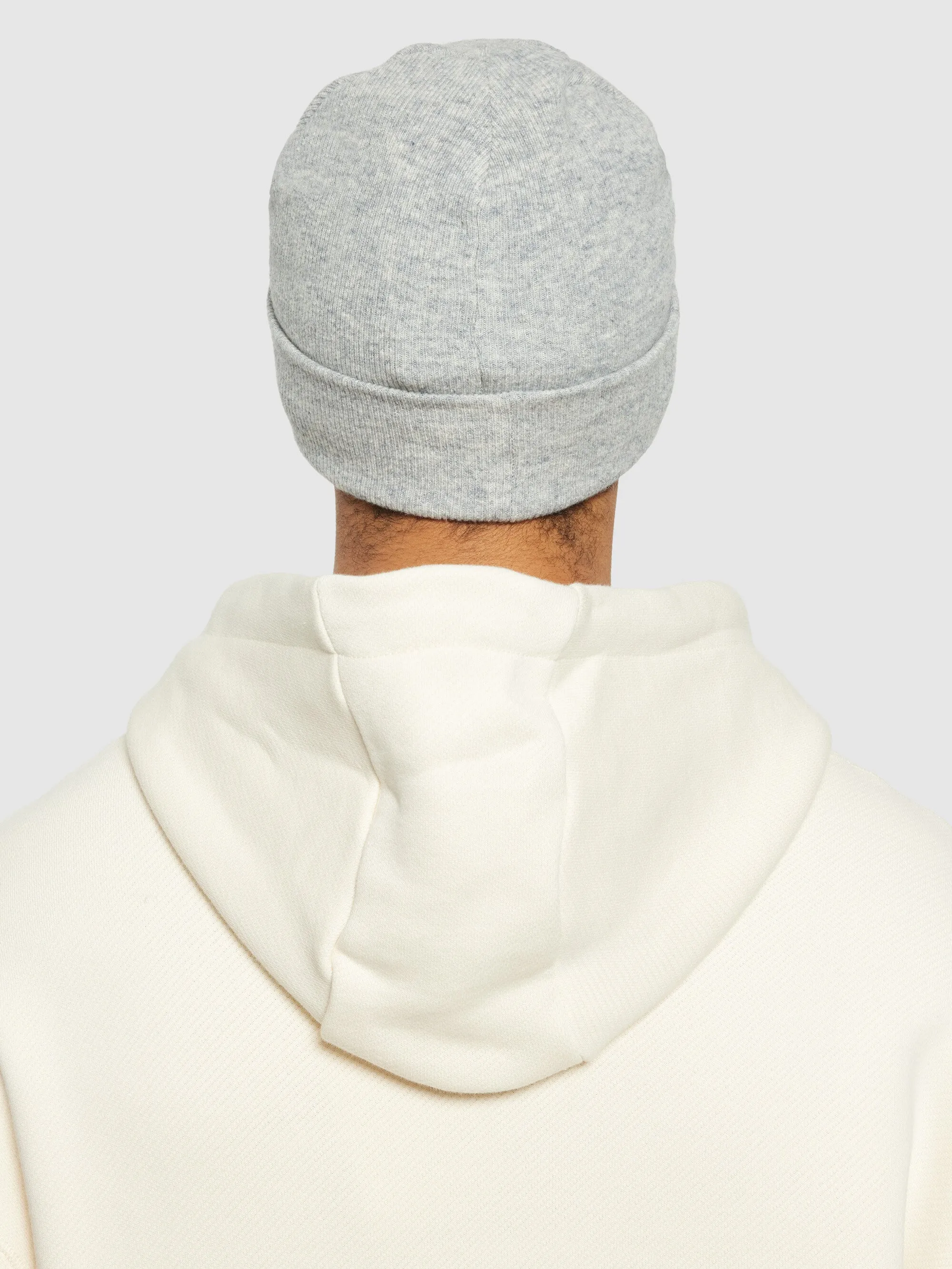 Double layer wool beanie - Grey Melange