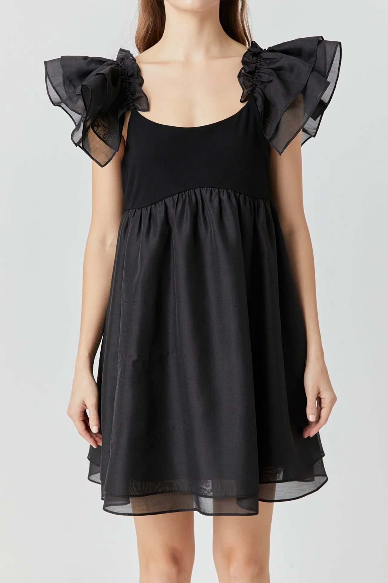 Endless Rose - Organza Sleeve Mini Dress