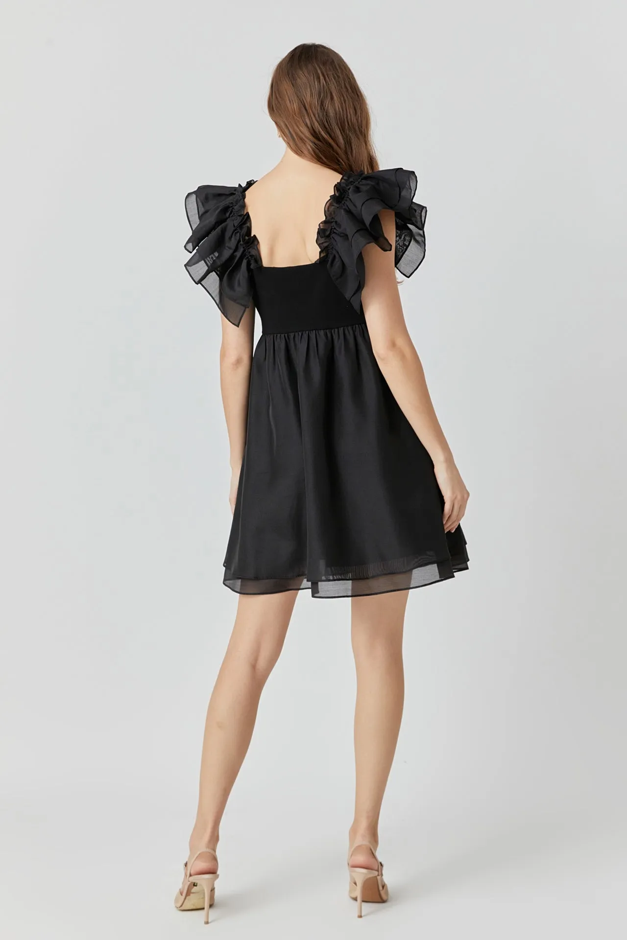 Endless Rose - Organza Sleeve Mini Dress