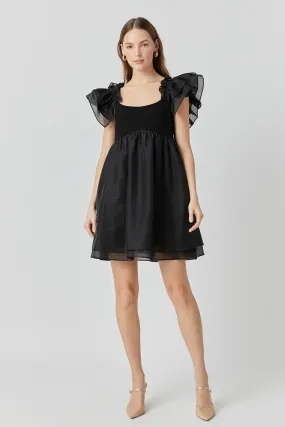 Endless Rose - Organza Sleeve Mini Dress