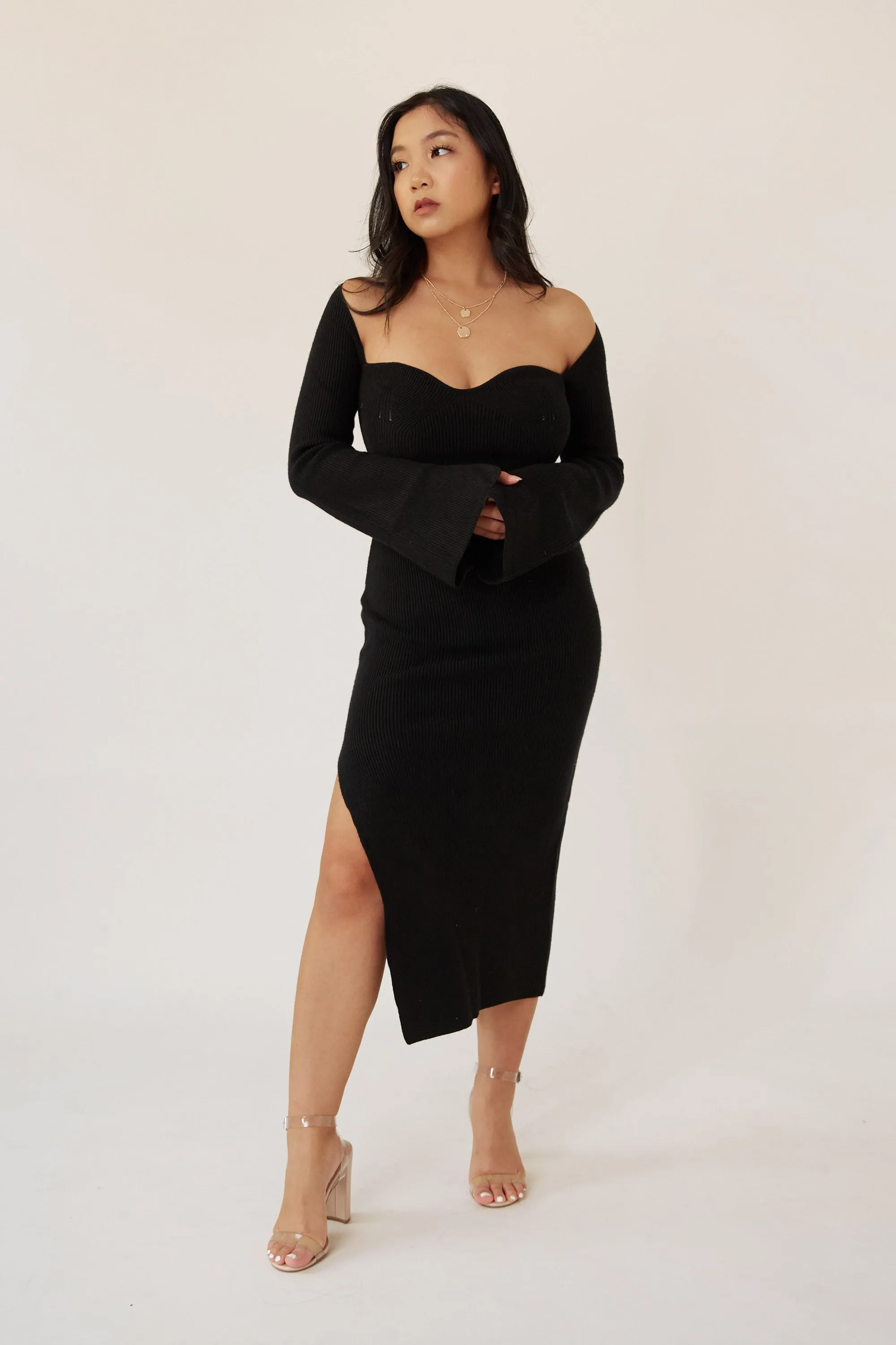 Espresso Martini Knit Dress - Black