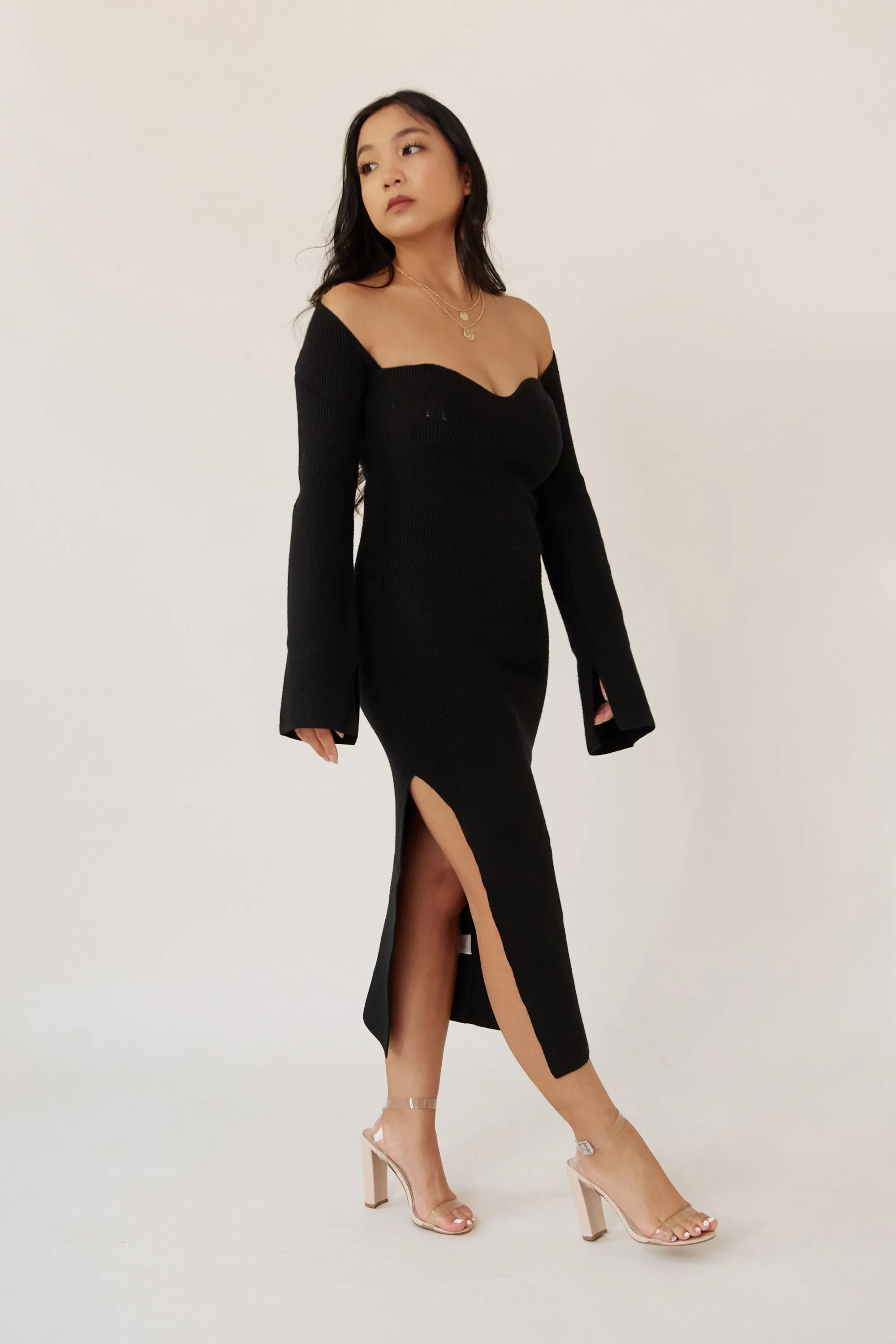 Espresso Martini Knit Dress - Black