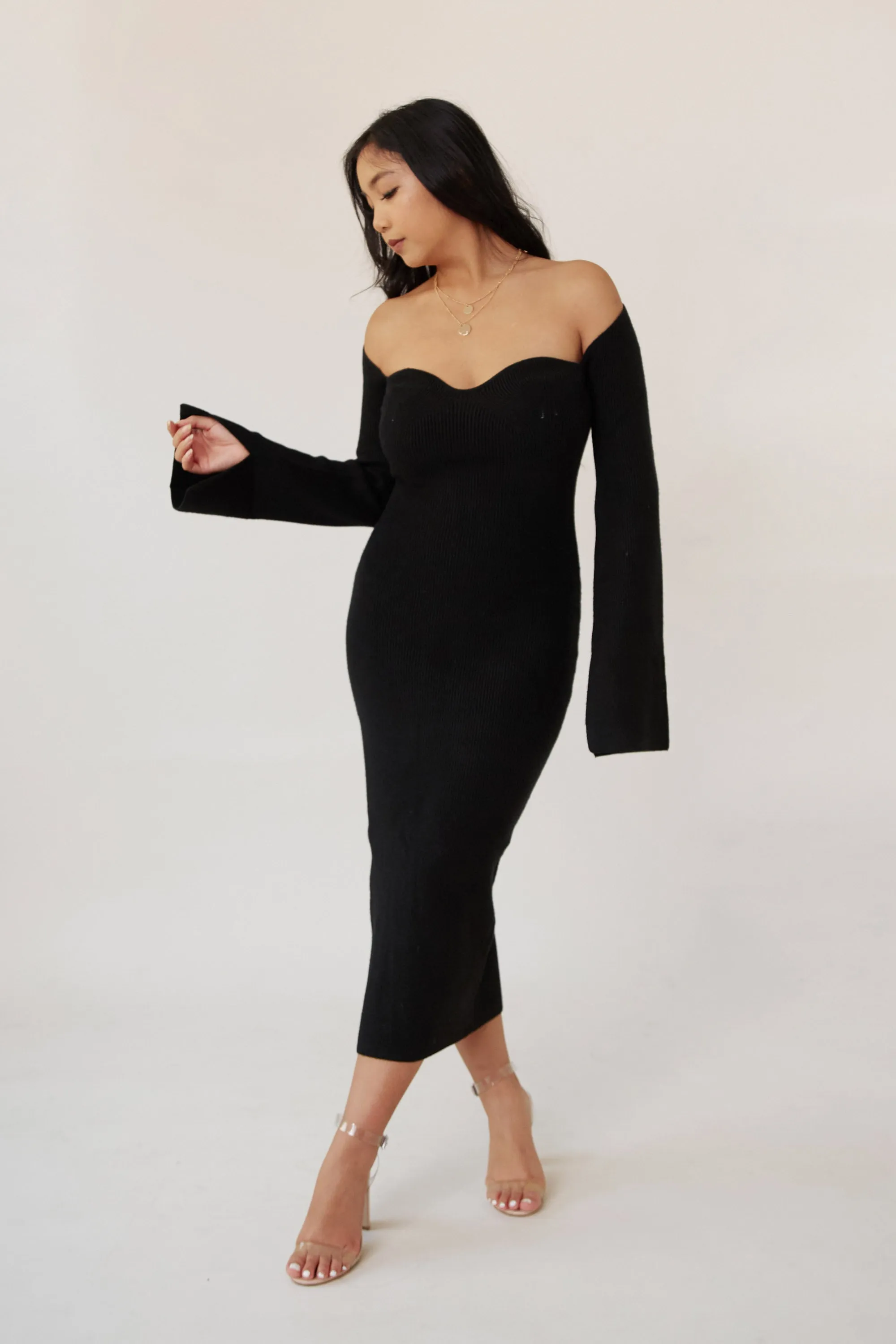 Espresso Martini Knit Dress - Black