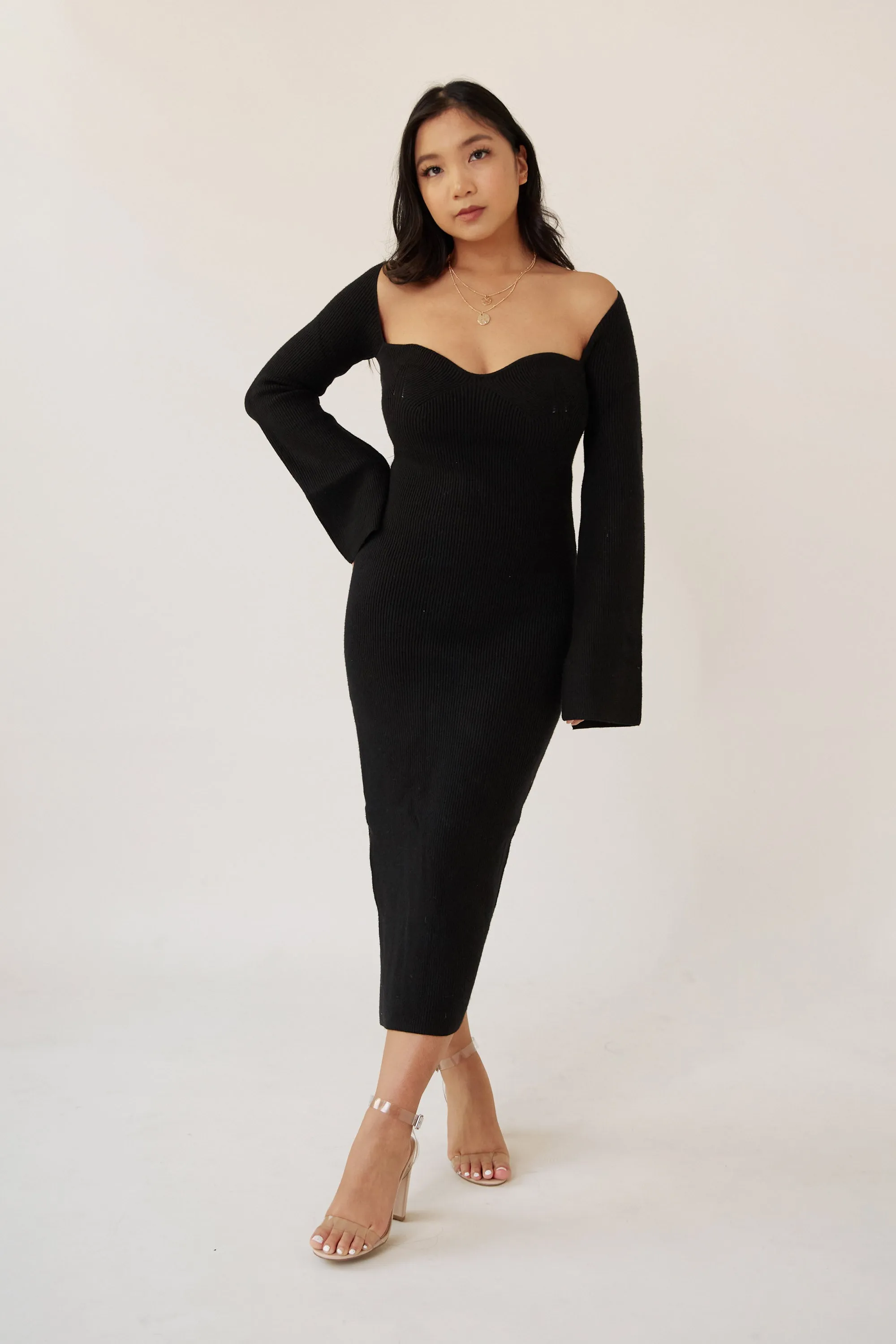 Espresso Martini Knit Dress - Black