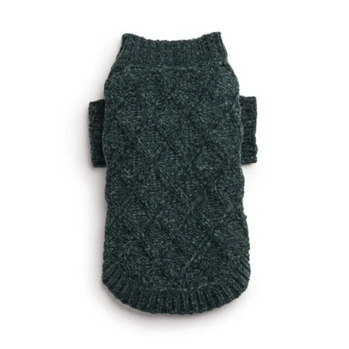 Fabdog | Chenille Super Soft Dog Jumper - Emerald