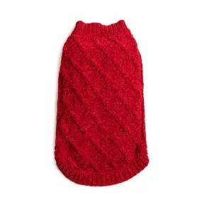 Fabdog | Chenille Super Soft Dog Jumper - Red