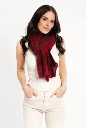 Faded Two Toned Plaid Scarf