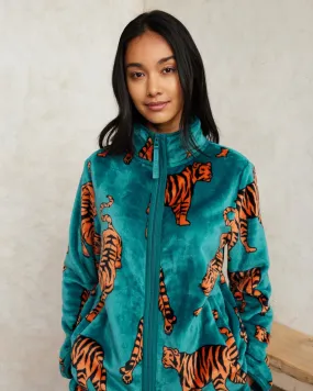 Fleece Tiger Print Jacket & Jogger Co-ord