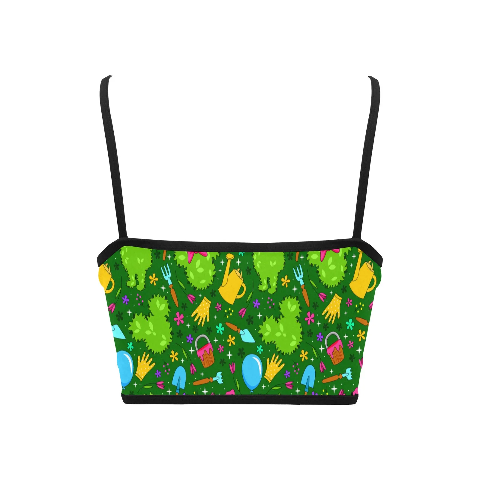 Flower And Garden Women's Spaghetti Strap Crop Top