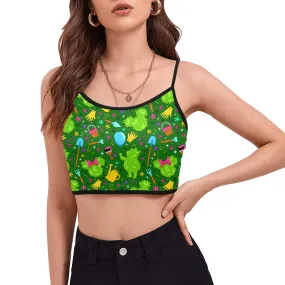 Flower And Garden Women's Spaghetti Strap Crop Top