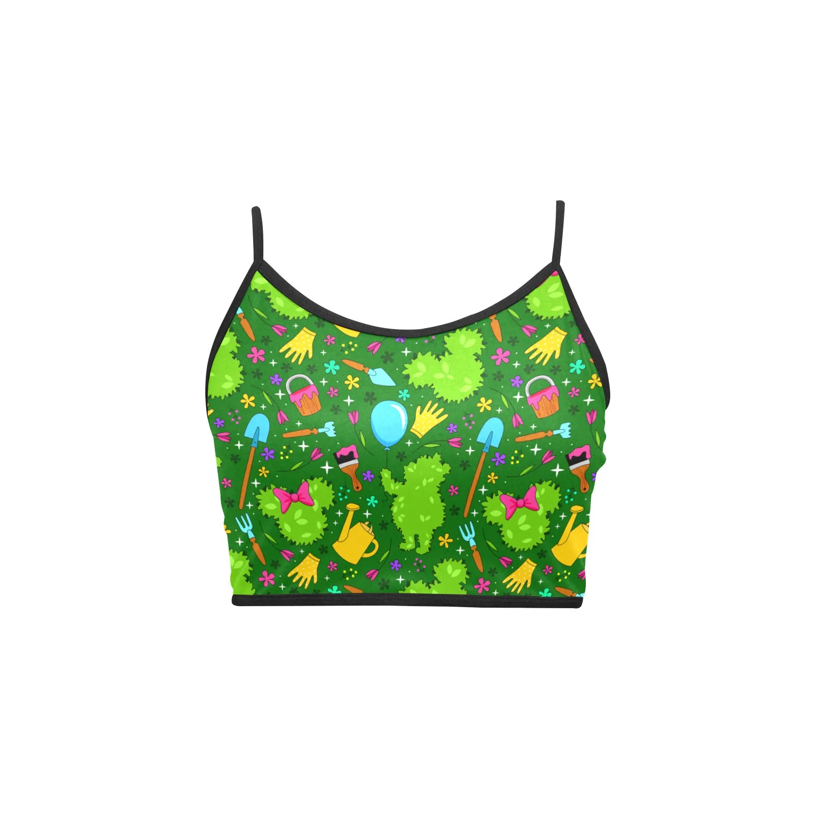 Flower And Garden Women's Spaghetti Strap Crop Top