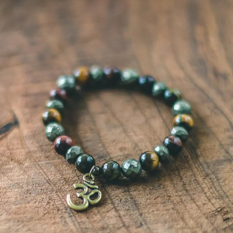 Free to Be Me: Pyrite and Tiger's Eye Boho Stacking Unisex Bracelet