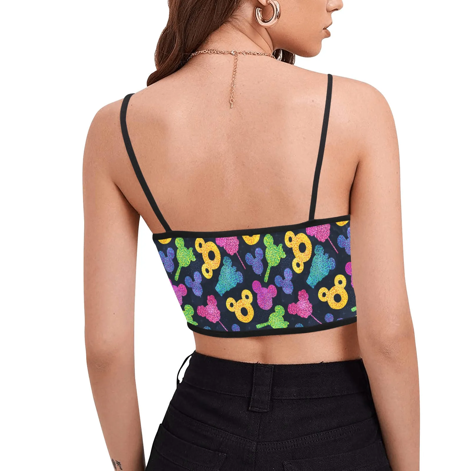 Glitter Park Snacks Women's Spaghetti Strap Crop Top