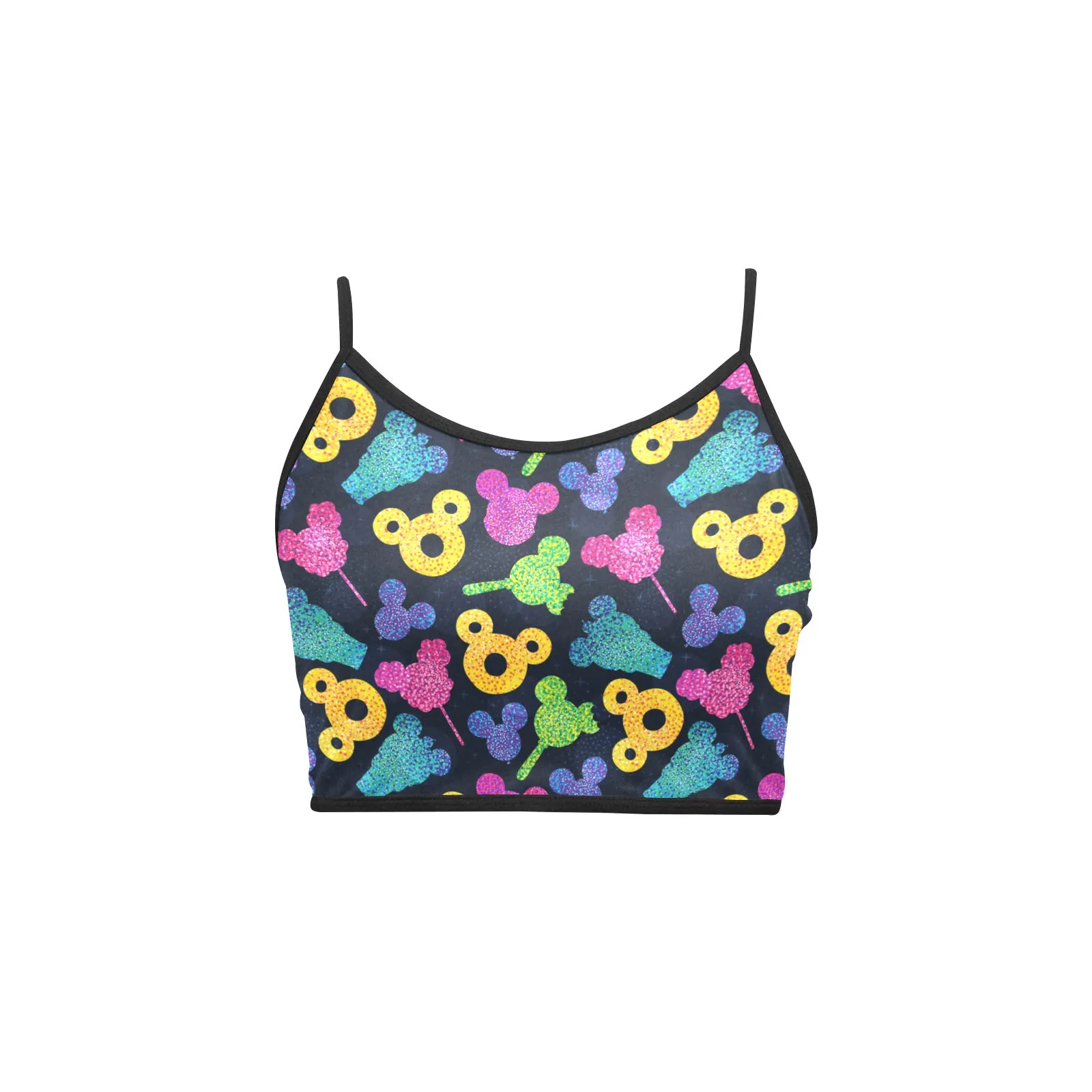 Glitter Park Snacks Women's Spaghetti Strap Crop Top