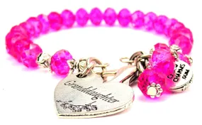 Granddaughter Heart Splash Of Color Crystal Bracelet