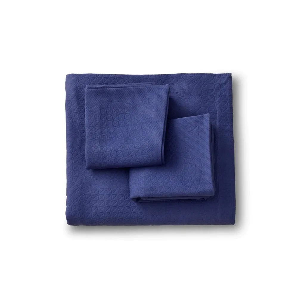 Great Hall Indigo Coverlet Set | The Met x Ann Gish