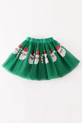 Gree santa claus sequin tutu skirt