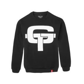 GT BRANDED BLACK CREW NECK FLEECE JUMPER