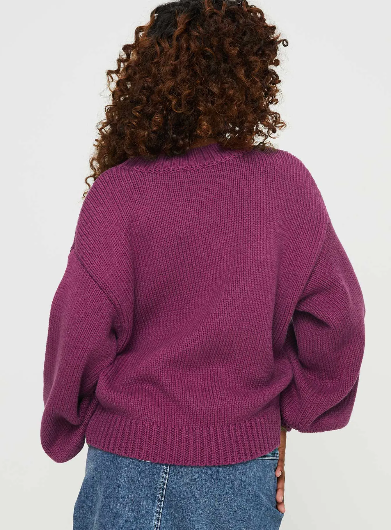 Harmony Knit Sweater Burgundy