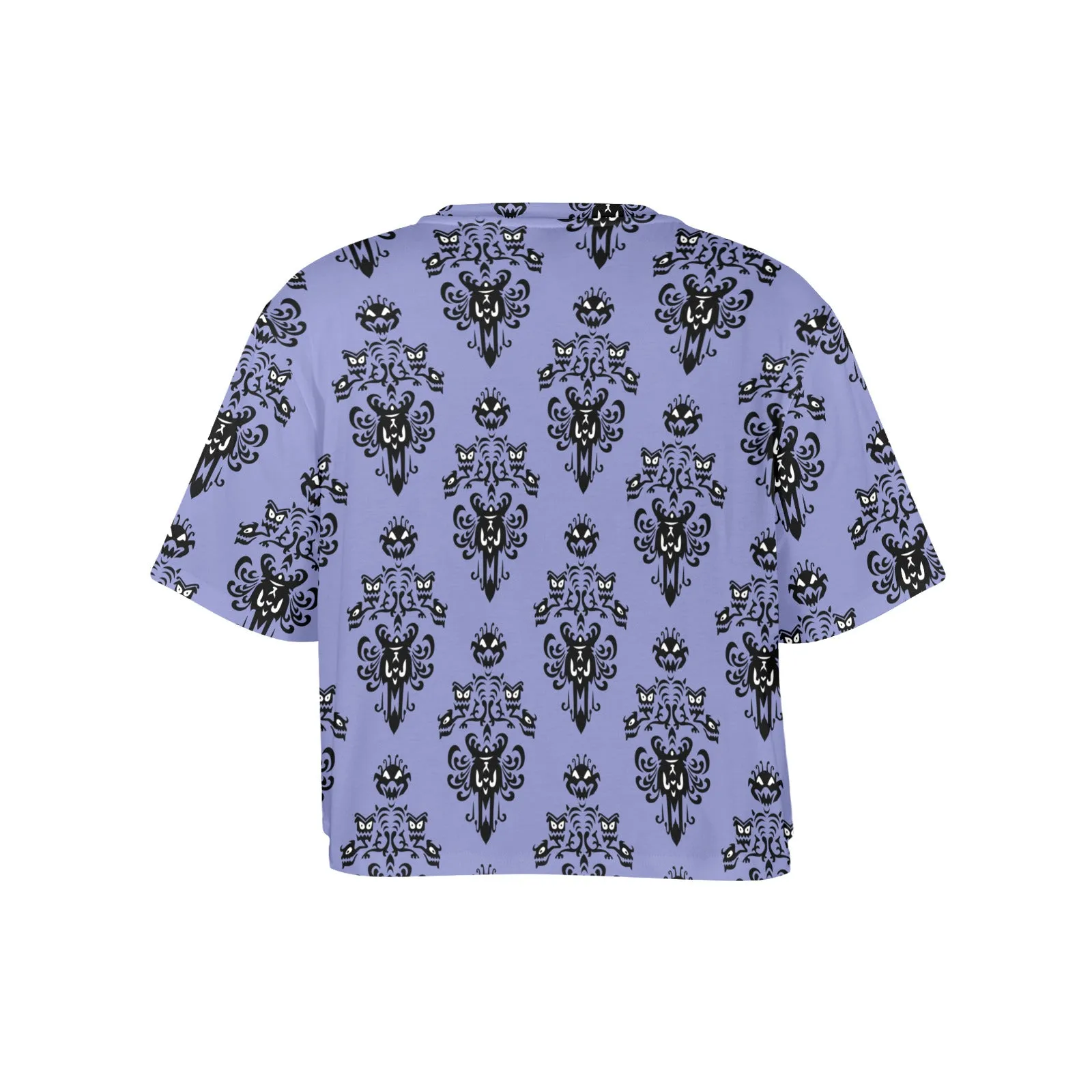 Haunted Mansion Wallpaper Women's Cropped T-shirt