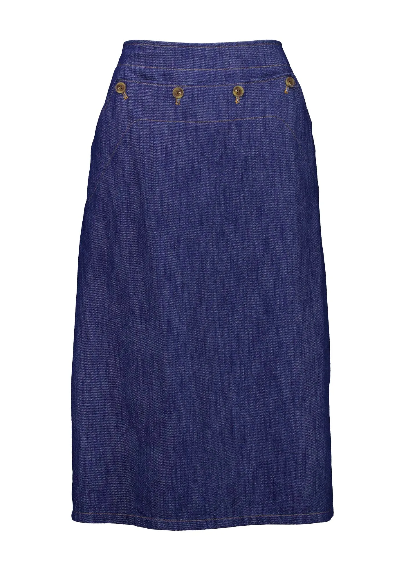 Hepburn Panorama Mid Wash Denim Skirt