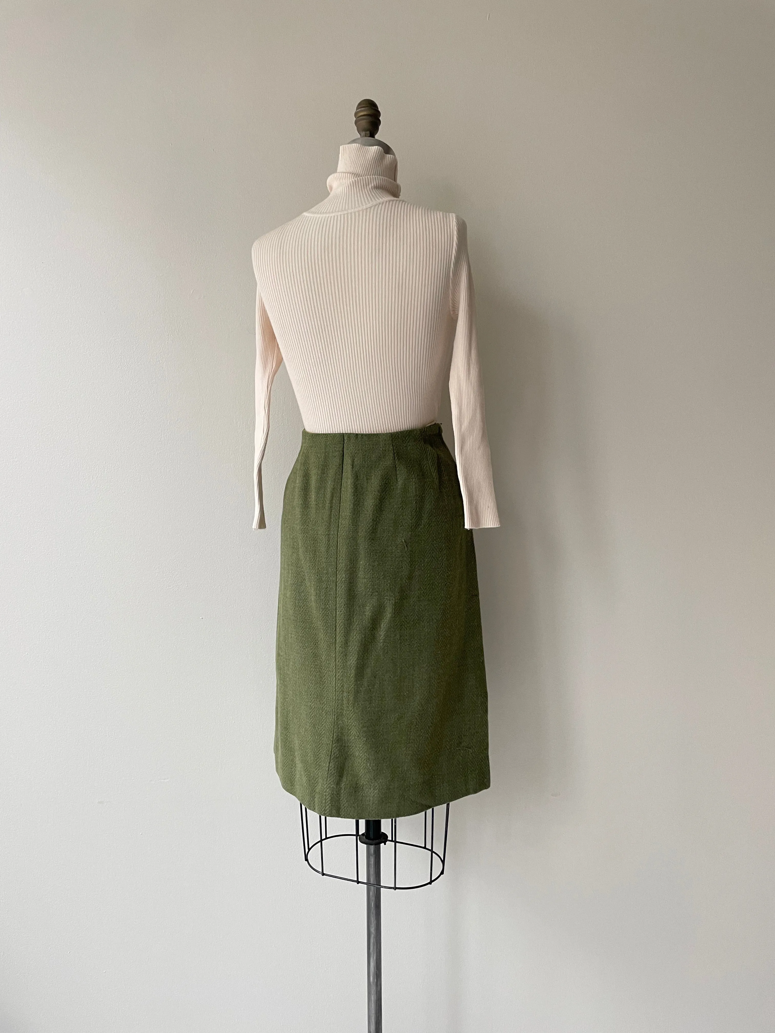 Herringbone Wool Skirt | 1960s