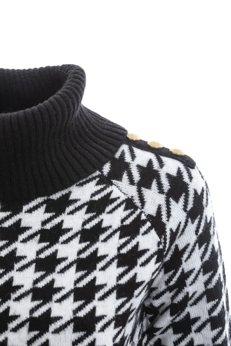 Holland Cooper Heritage Knit Jumper in Houndstooth