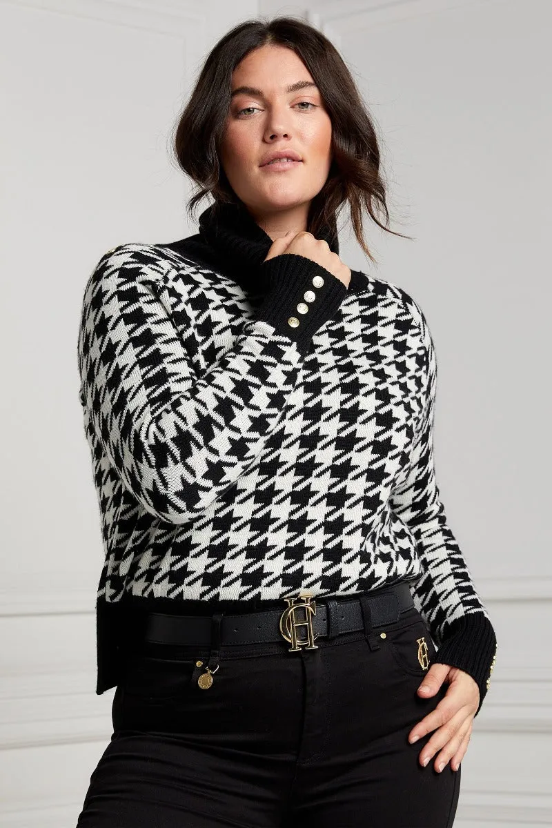 Holland Cooper Heritage Knit Jumper in Houndstooth