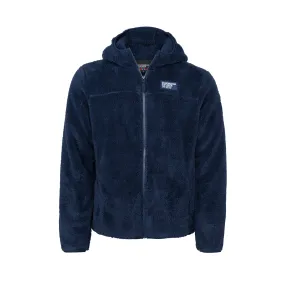 Hooded Teddy Fleece Jacket - Navy