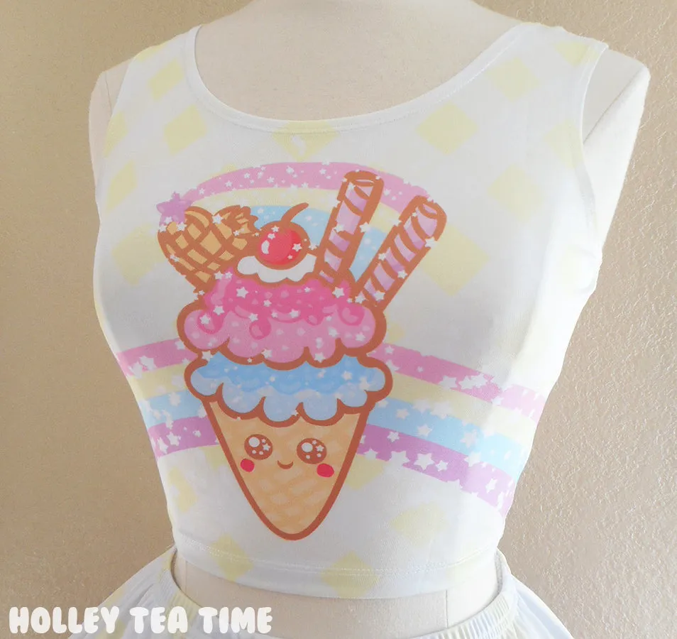 Ice Cream Picnic Crop Top [Made To Order]