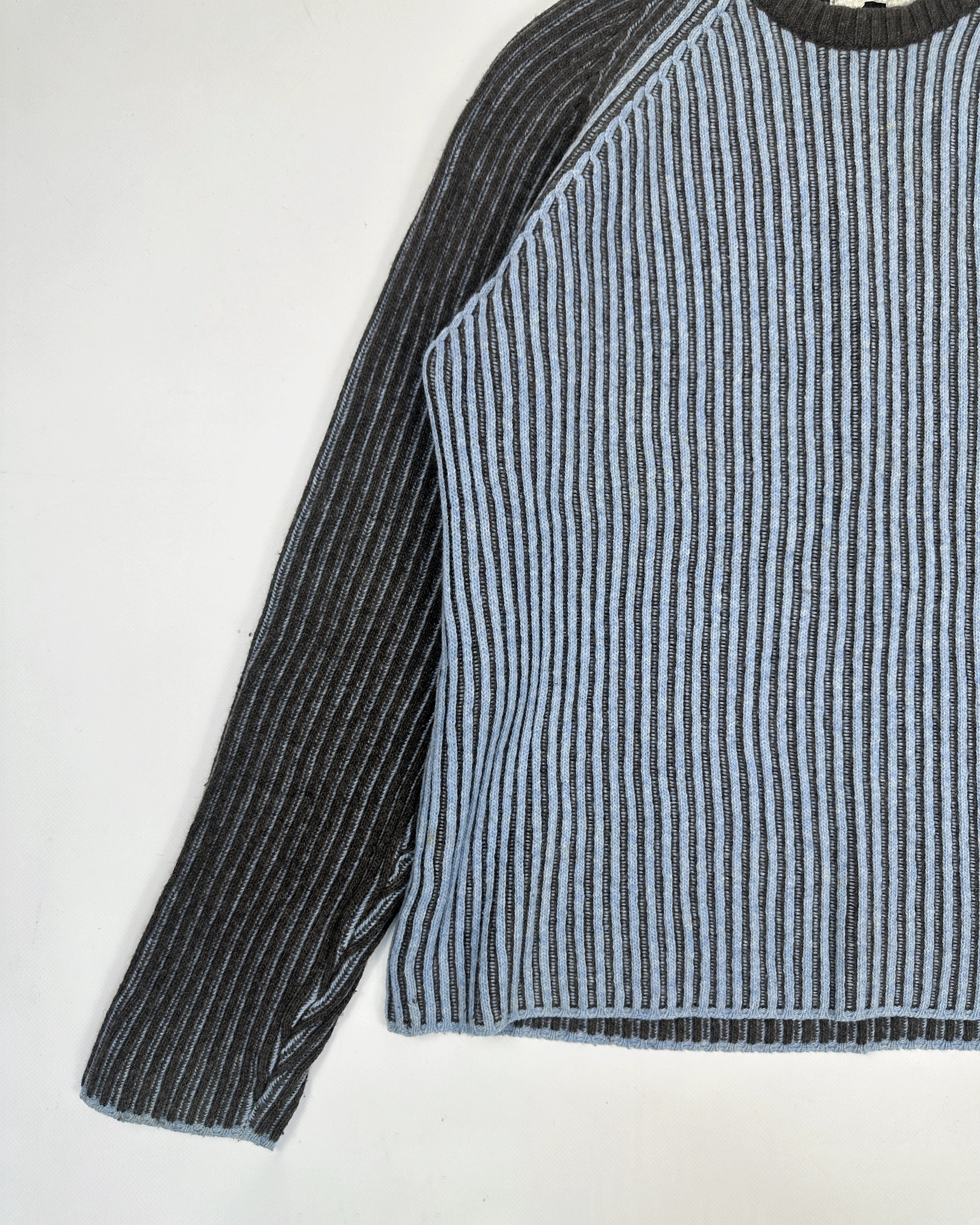 Iceberg Stiped Wool Brown and Blue Knitwear 1990's