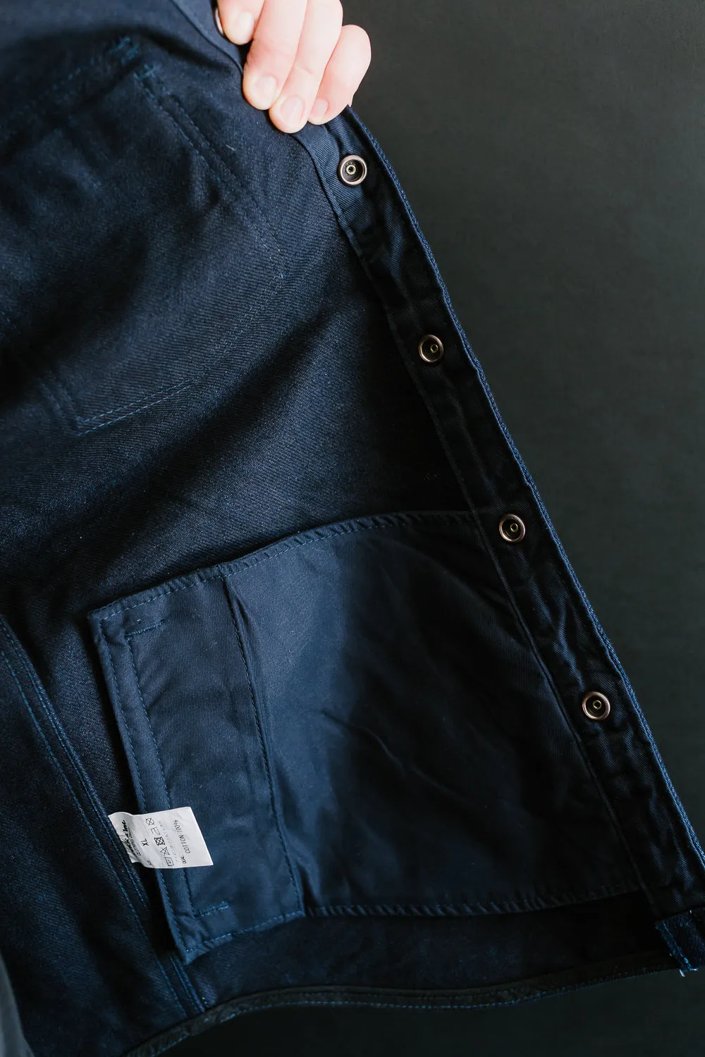 IHSH-409-IB - 19oz Selvedge Denim CPO Shirt - Indigo/Black