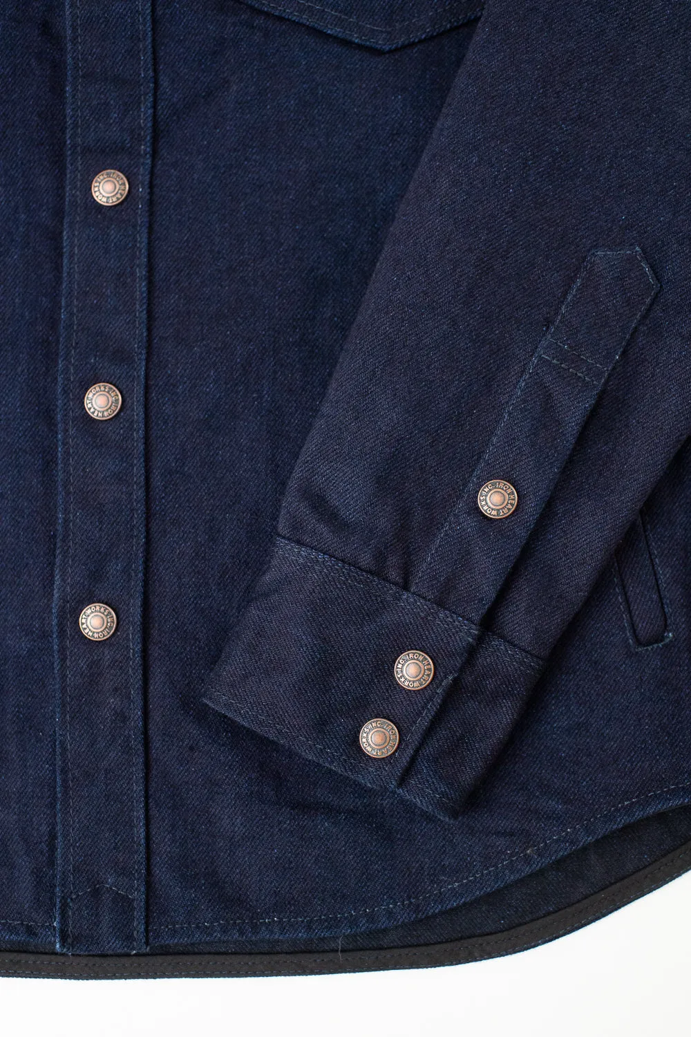 IHSH-409-IB - 19oz Selvedge Denim CPO Shirt - Indigo/Black