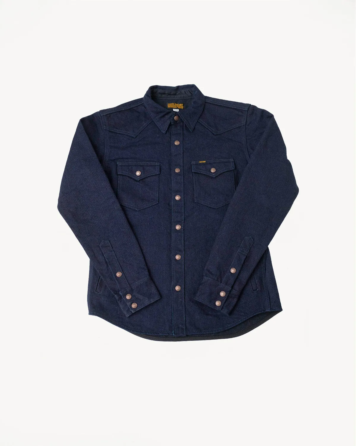 IHSH-409-IB - 19oz Selvedge Denim CPO Shirt - Indigo/Black