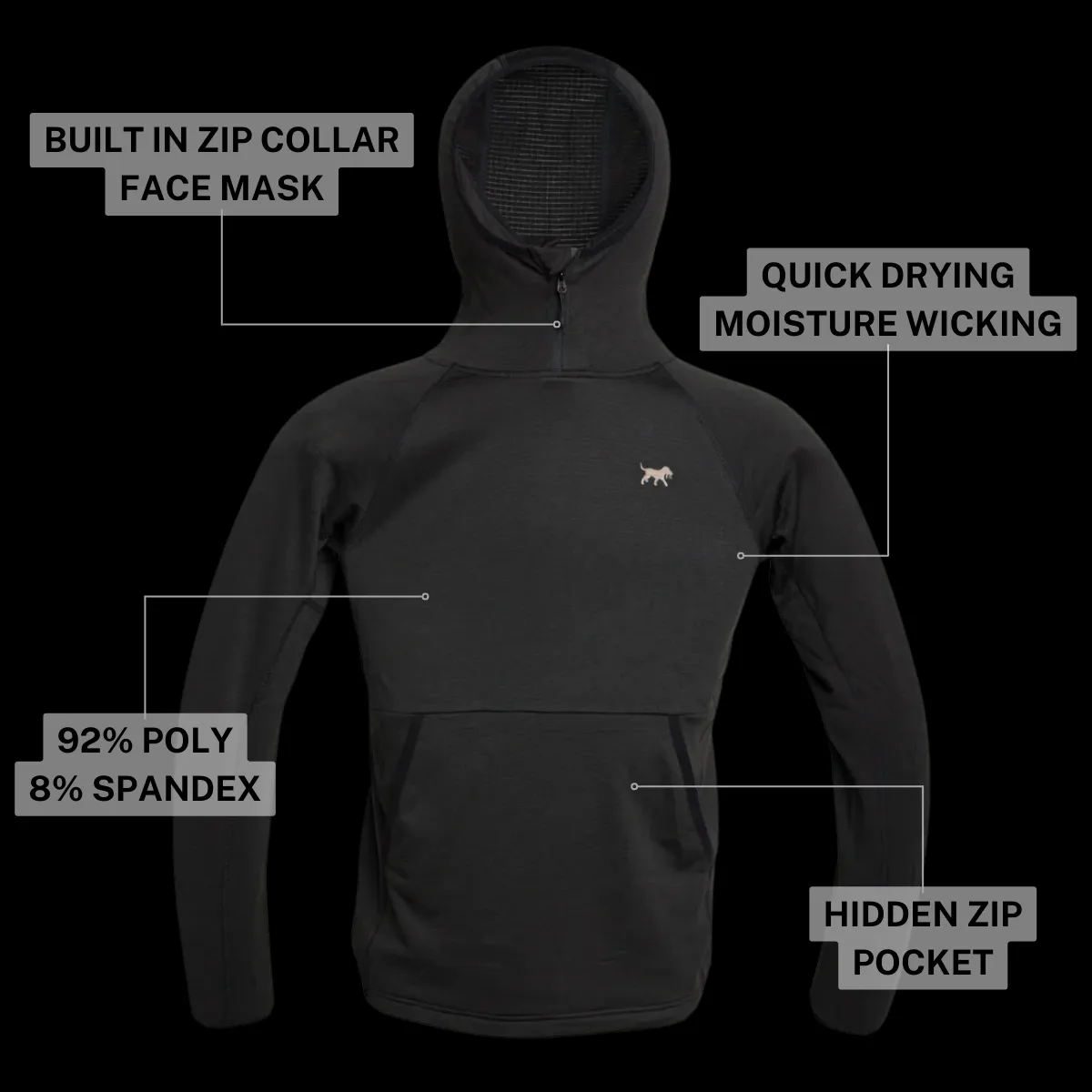 Incognito Tech Hoodie - Ninja Black