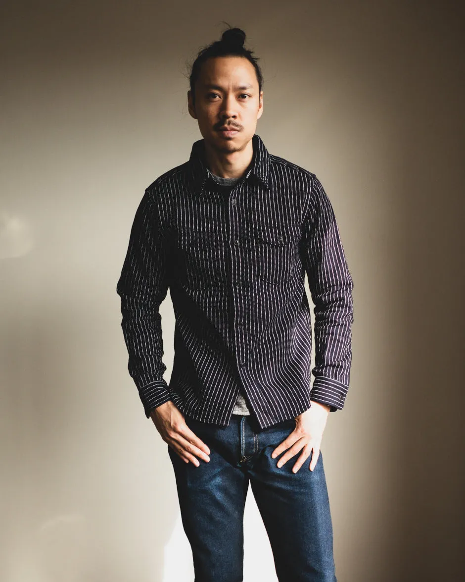 Indigo Stripe Selvedge Heavy Flannel