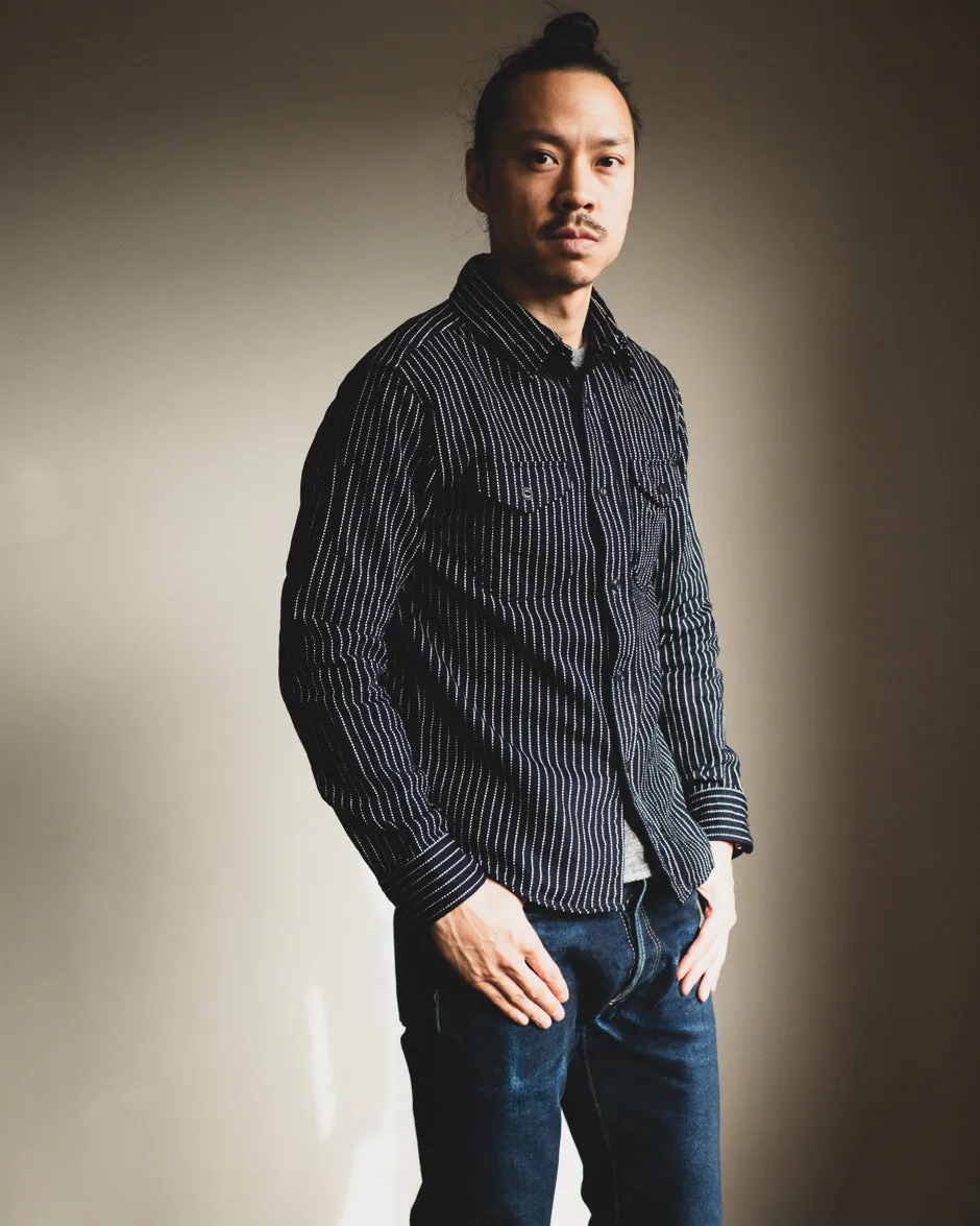 Indigo Stripe Selvedge Heavy Flannel