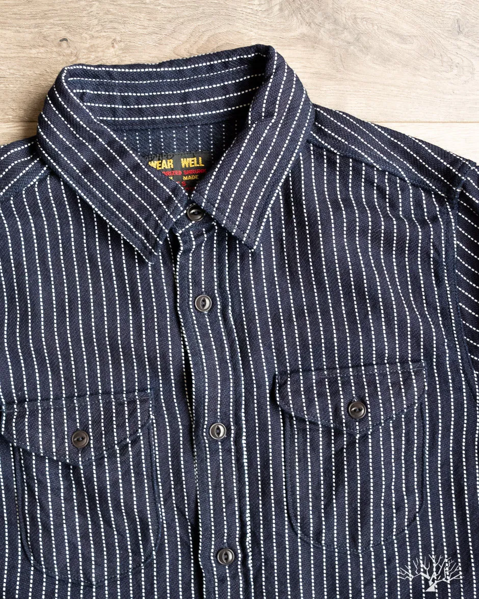 Indigo Stripe Selvedge Heavy Flannel