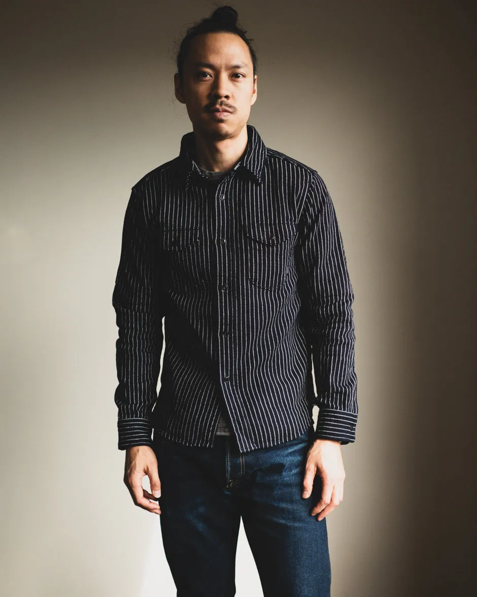 Indigo Stripe Selvedge Heavy Flannel