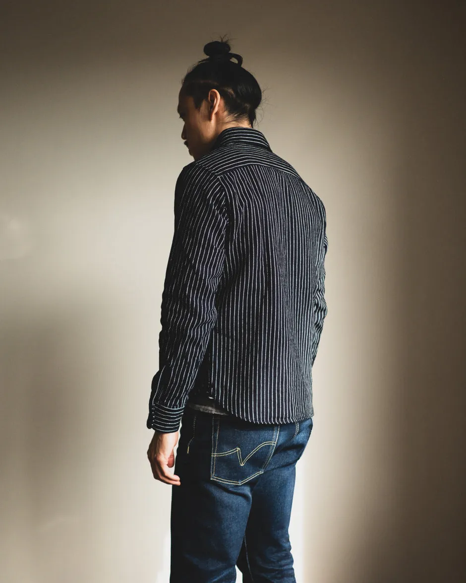 Indigo Stripe Selvedge Heavy Flannel