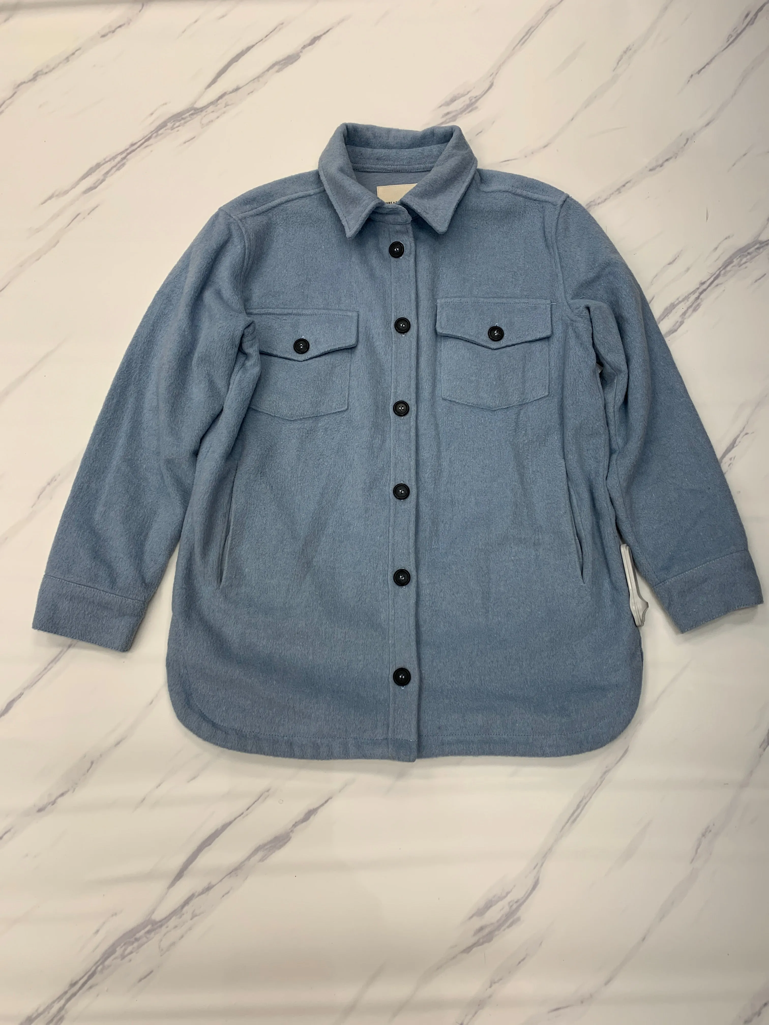 Jacket Fleece By Thread And Supply In Blue, Size: S