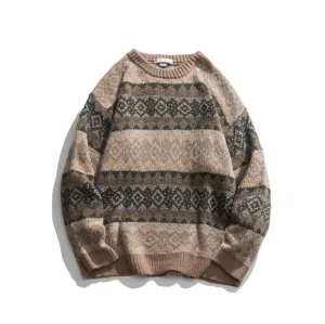 Jacquard Knit Grandad Jumper