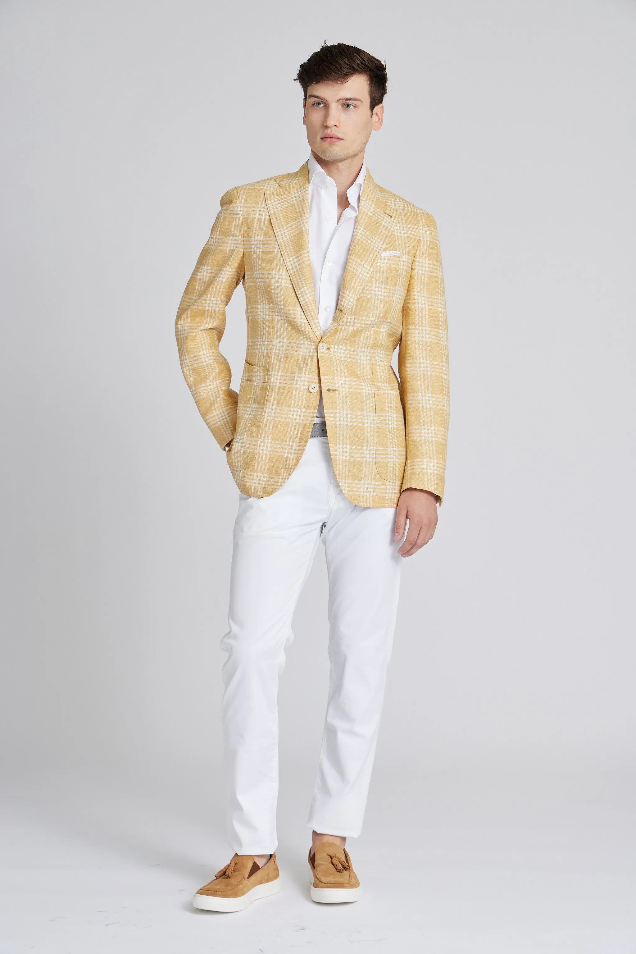 James Jacket in Yellow Glen Plaid