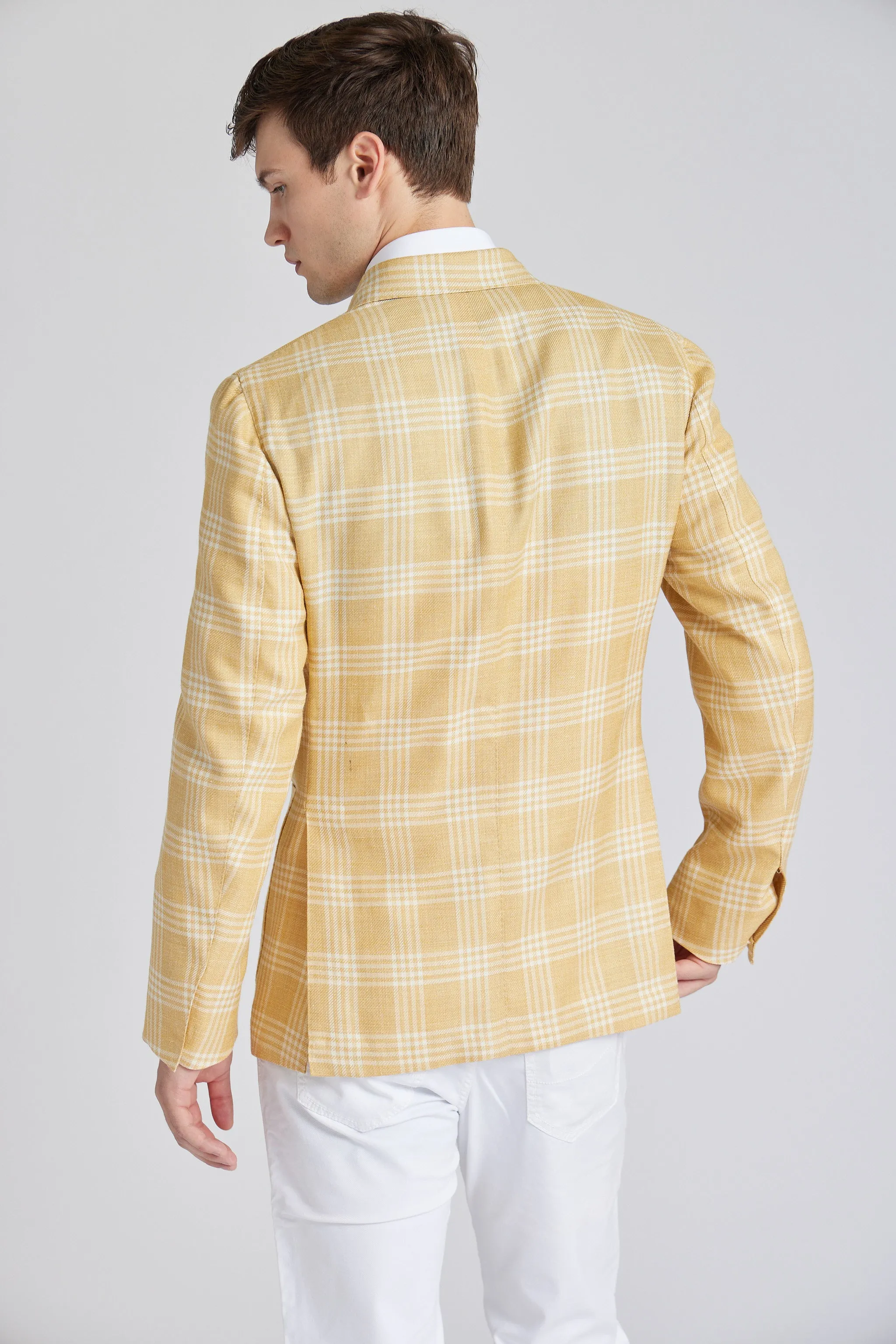 James Jacket in Yellow Glen Plaid